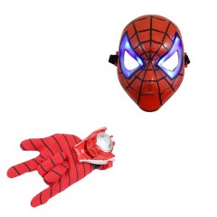 Set manusa cu lansator Spiderman si masca LED