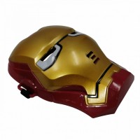 Masca Iron Man, plastic, rosu-galben LED