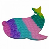 Jucaria  Pop it Grand, model delfini siamezi, 41 cm, multicolor