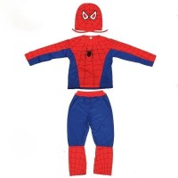 Set costum Spiderman clasic si masca LED