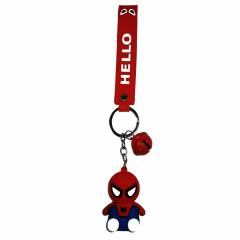 Breloc Spiderman pentru copii, cauciuc, rosu, 21 cm