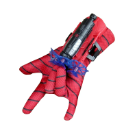 Set costum Ultimate Spiderman pentru copii, 100% poliester si manusa cu ventuze