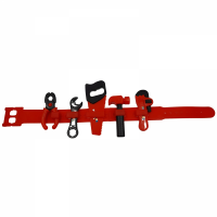 Set scule de jucarie, Working Belt, plastic, 75 cm, rosu