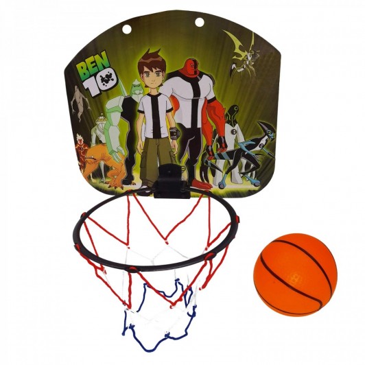 Set mini cos de baschet, Ben 10 Edition, plastic, minge inclusa