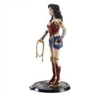 Figurina Justice League, articulata de colectie Wonder Woman, 18 cm, rosu, stativ inclus