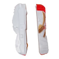 Masinuta dubla Split Speeders, Samurai Wind, plastic, cu magnet, 9.5 cm, alb