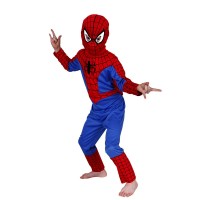 Set costum First Spiderman pentru copii, 100% poliester si masca plastic
