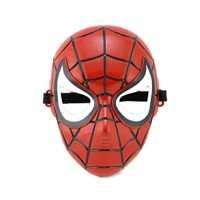 Set costum Avenge Spiderman cu muschi pentru 5-7 ani, rosu si masca plastic
