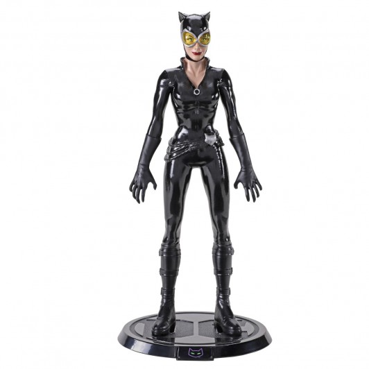 Figurina Catwoman articulata Purrr Mistress, editie de colectie, 18 cm, stativ inclus