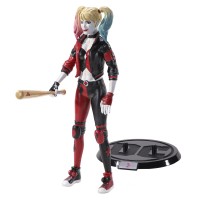 Figurina articulata Harley Quinn Twisted Psychiatrist, 18 cm, stativ inclus