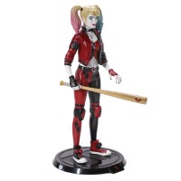 Figurina articulata Harley Quinn Twisted Psychiatrist, 18 cm, stativ inclus