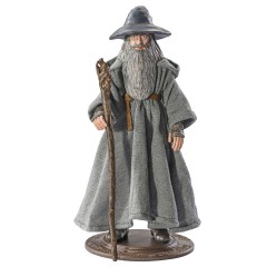 Figurina articulata Gandalf Grey Mithrandir, editie de colectie, 18 cm, stativ inclus