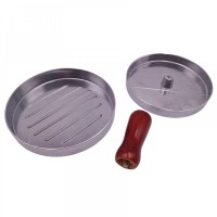 Presa manuala pentru burgeri Exquisite Chef, aluminiu, 11.5 cm, argintiu