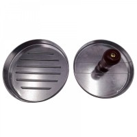 Presa manuala pentru burgeri Exquisite Chef, aluminiu, 11.5 cm, argintiu