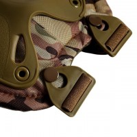 Set de protectie Tactical Gear, genunchiere si cotiere, nylon, marime universala, camuflaj