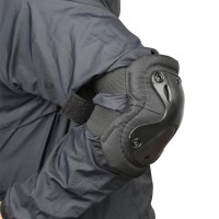 Set de protectie Tactical Gear, genunchiere si cotiere, nylon, marime universala, negru