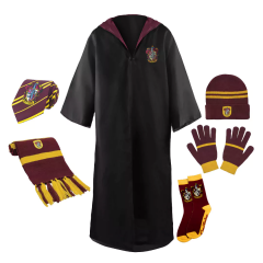 Set roba si accesorii Harry Potter Gryffindor House, 6 piese, 6-9 ani, visiniu