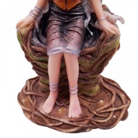 Figurina decorativa Regina Padurii, rasina, lucrata manual, 12 cm, multicolor