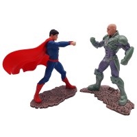 Set figurine Superman vs Lex Luthor, plastic, editie de colectie, 11 cm
