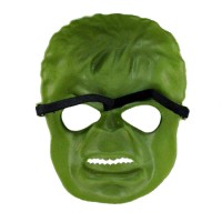 Masca pentru copii Incredible Hulk, plastic, verde, prindere elastic, marime universala
