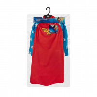 Costum Wonder Woman pentru copii, Themyscira Princess, fusta si pelerina, poliester, 7-10 ani
