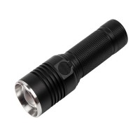 Lanterna de supravietuire Lichthelfer, metalica, LED, USB, zoom, negru