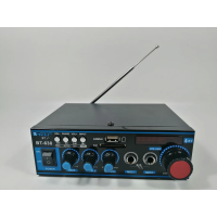 Amplificator bluetooth digital, tip Statie, 2 x 30 W, intrari USB-SD, doua intrari microfon
