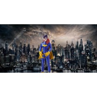 Figurina articulata Brave Batgirl, editie de colectie, 19 cm, stativ inclus