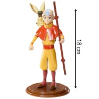 Figurina articulata The Avatar , Mighty Aang, editie de colectie, 18 cm, stativ inclus