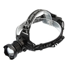 Lanterna de cap LED XHP160 Ultra-Bright , zoom, intensitate interschimbabila, aluminiu, negru