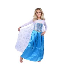 Rochie carnaval printesa Elsa Frozen,  Albastru , Halloween