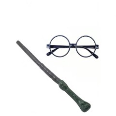 Set bagheta magica si ochelari Harry Potter, 35 cm