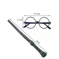 Set bagheta magica si ochelari Harry Potter, 35 cm
