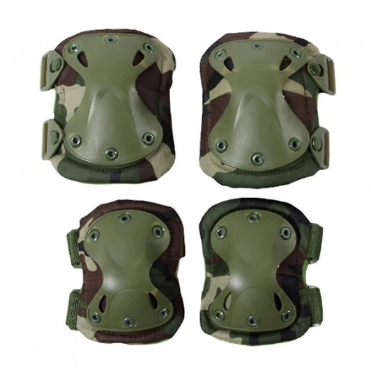 Set genunchiere si cotiere, nylon, marime universala, camuflaj