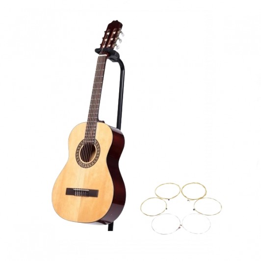 Chitara clasica din lemn 95 cm, set de corzi incluse, clasic natur