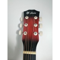 Chitara clasica din lemn, Cutaway Country Red, set de corzi incluse, 95 cm, rosu