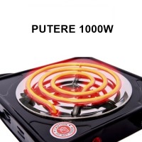 Plita electrica portabila cu un ochi,1000w, Negru