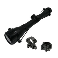 Set Lunetă Airsoft 4X32, 29.5 cm si Inele de montură 22 mm, metalice, negre