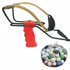 Set prastie profesionala si bile, Sling Master, plastic, 20 cm, portocaliu