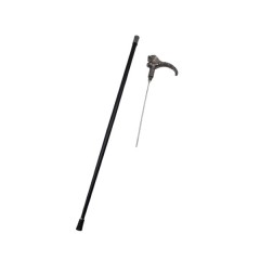 Baston decorativ, Lion Stance, metalic, sabie interioara, 90 cm, negru