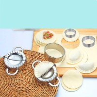 Set sase piese din inox pentru preparat coltunasi, paste, ravioli, empanadas