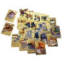 Set doua pachete cartonase Pokemon Gold GTX si  Silver GTX,colectie, 55 bucati, aurii/argintii