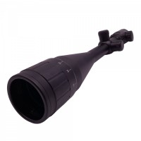 Luneta Airsoft IdeallStore®, 6-24X50, tinta cu fascicul LED, metalic, 39.5 cm, negru
