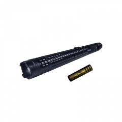 Baston electrosoc si lanterna Police X8, metalic, 35 cm, negru, acumulator inclus