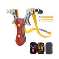 Set prastie metalica cu laser si 200 bile metalice 8 mm, 12 cm, boloboc, maner lemn, husa inclusa