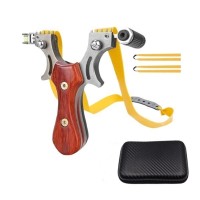 Set prastie metalica cu laser si 200 bile metalice 8 mm, 12 cm, boloboc, maner lemn, husa inclusa