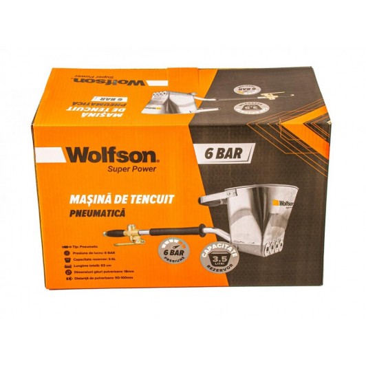 Masina de tencuit pneumatica Wolfson - 6Bar, 3.5L