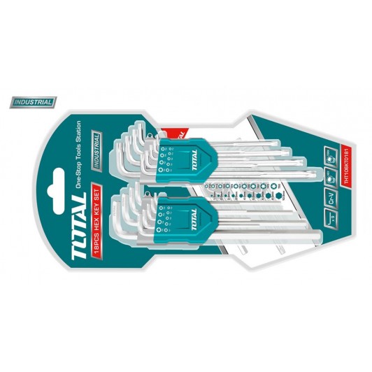 TOTAL - Set 18 chei imbus Hex&Torx (INDUSTRIAL)