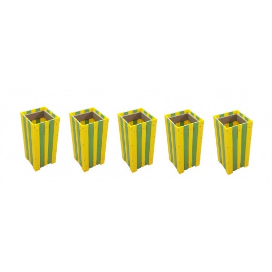 Set 5 bucati cos pentru gunoi de exterior capacitate 35 L