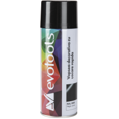 Spray 400 ml  cu vopsea RAL 9005 Negru Lucios